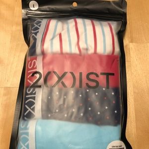2(X)IST COTTON STRETCH NO SHOW BRIEF 3+1 BONUS PACK NIB NWT SIZE L